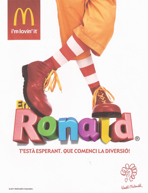 Ronald McDonald en Diagonal Mar