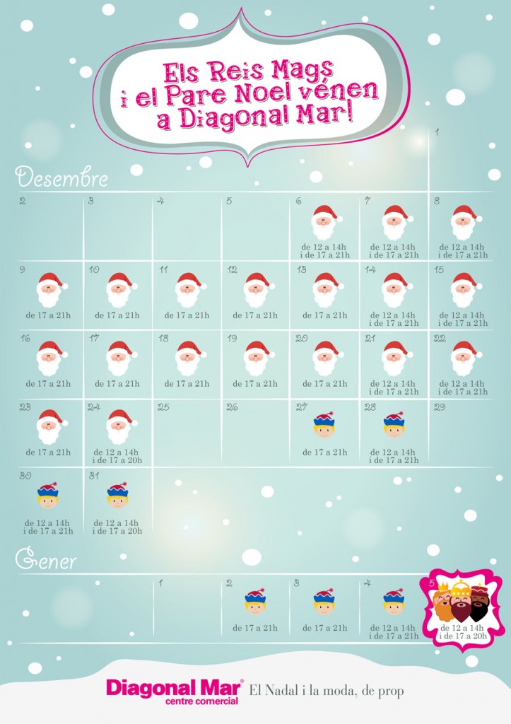 Calendario de Navidad en Diagonal Mar