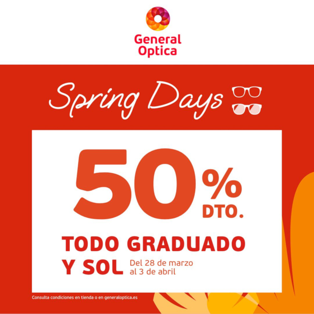 SPRING DAYS: 50% DE DESCUENTO