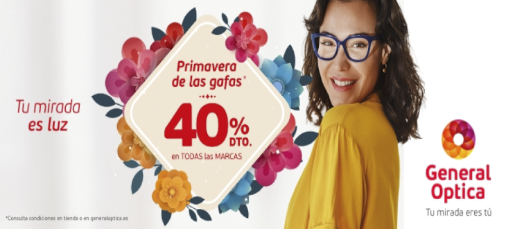 Primavera de las gafas 40% en TODAS las MARCAS