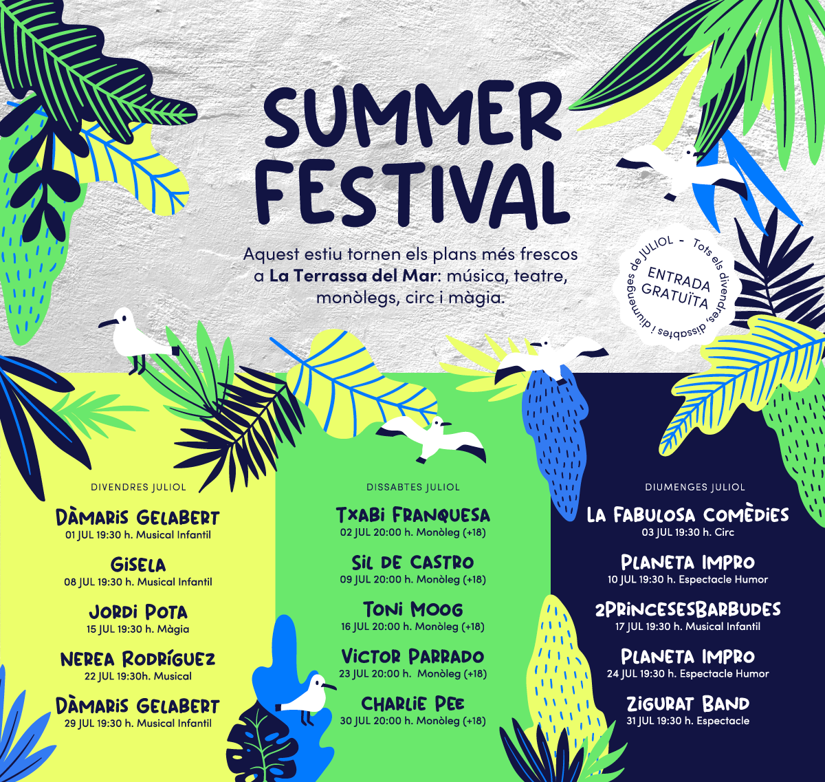 Diagonal Mar presenta la 7ena edició del Summer Festival 2022 amb els plans més refrescants tots els divendres, dissabtes i diumenges de juliol