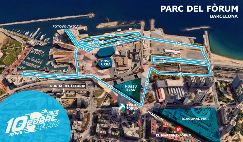 Plano del recorrido Correblau
