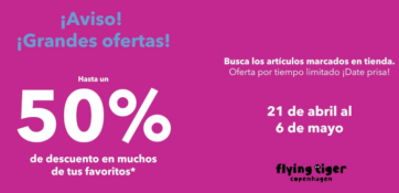 ¡Artículos seleccionados hasta un 50% dto.!