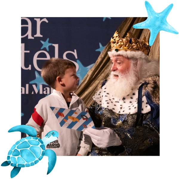 Visita al Rey Melchor en Barcelona