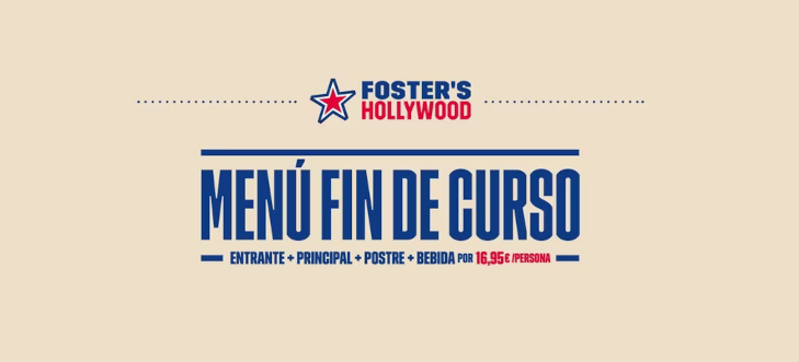Menú Fin de Curso en Foster’s Hollywood