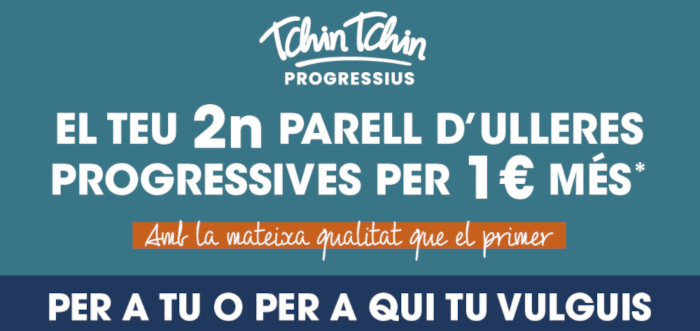 El teu 2n parell de progressives per només 1 € més! 👓