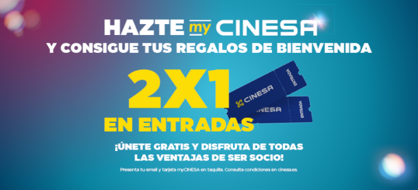 Promoción 2x1 en entradas de Cinesa Diagoanl Mar